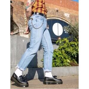 NWT Dr. Martens Tassel Loafers Black Leather Platform M7/W8 Goth Y2K